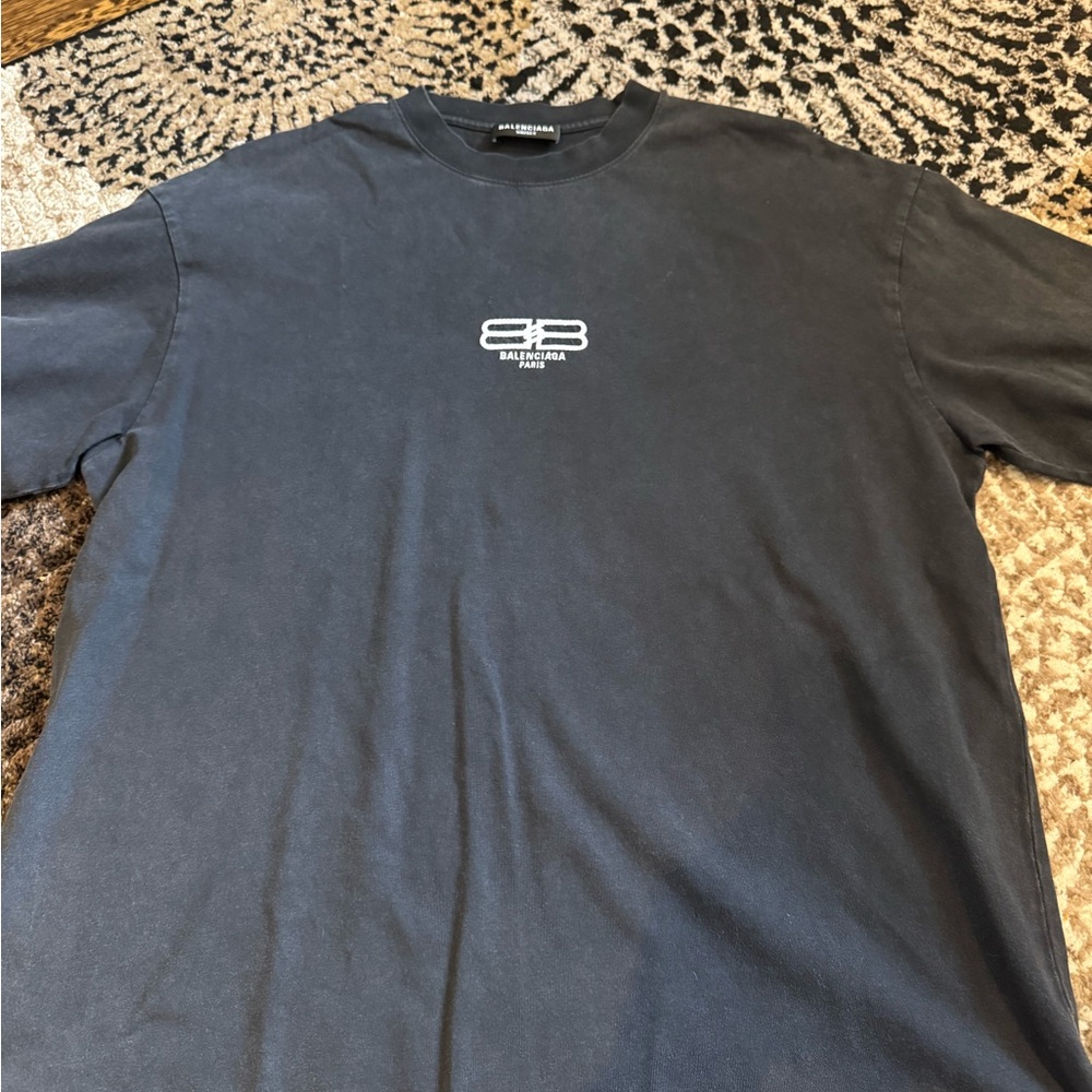 Balenciaga Men's Dark Gray Tee